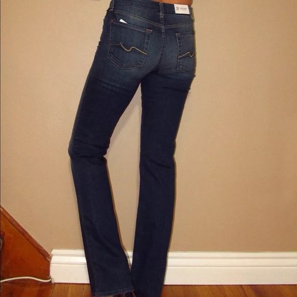 🆕 For All Mankind High Waist Bootcut Karah Jeans Y2K Vintage Medium Dark Wsh 26 - Picture 7 of 8